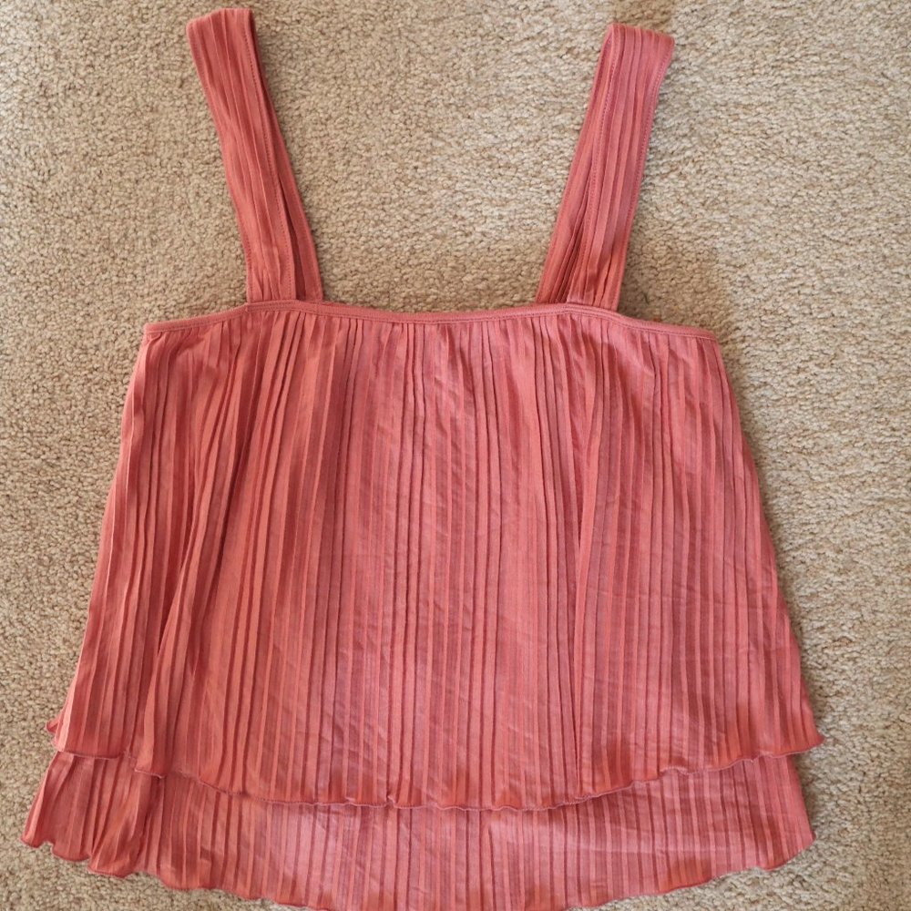 Express Pleated Tank Top/Blouse - Pink